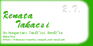 renata takacsi business card